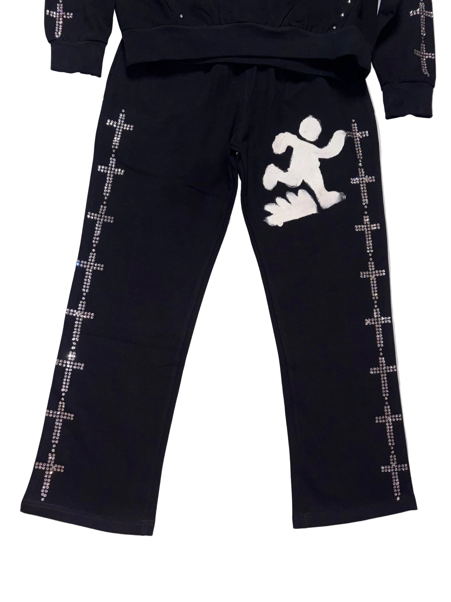 Black "Chase God Not People" Sweatsuit