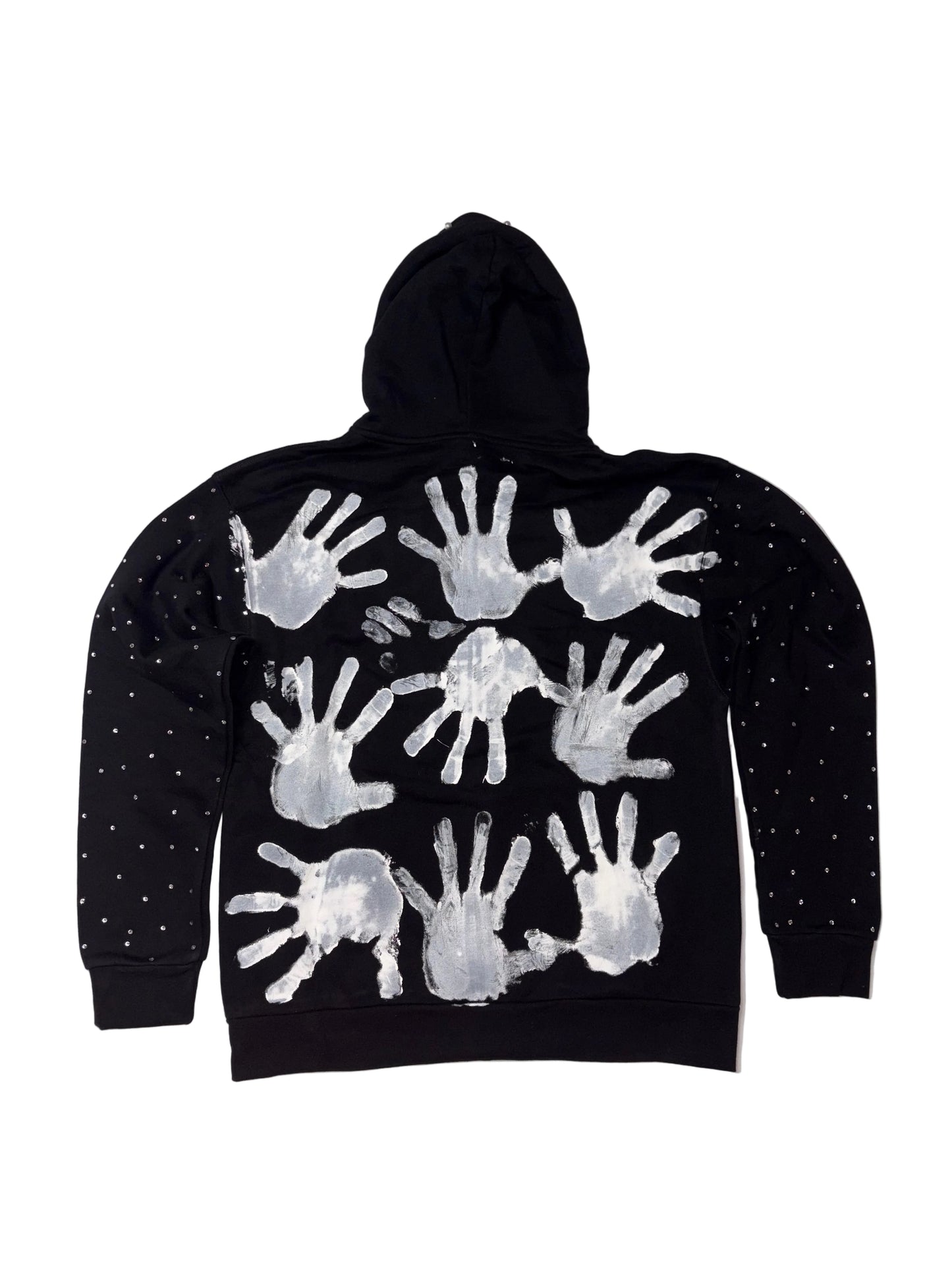 Black God’s Touch Hoodie (Pearls & Rhinestones)