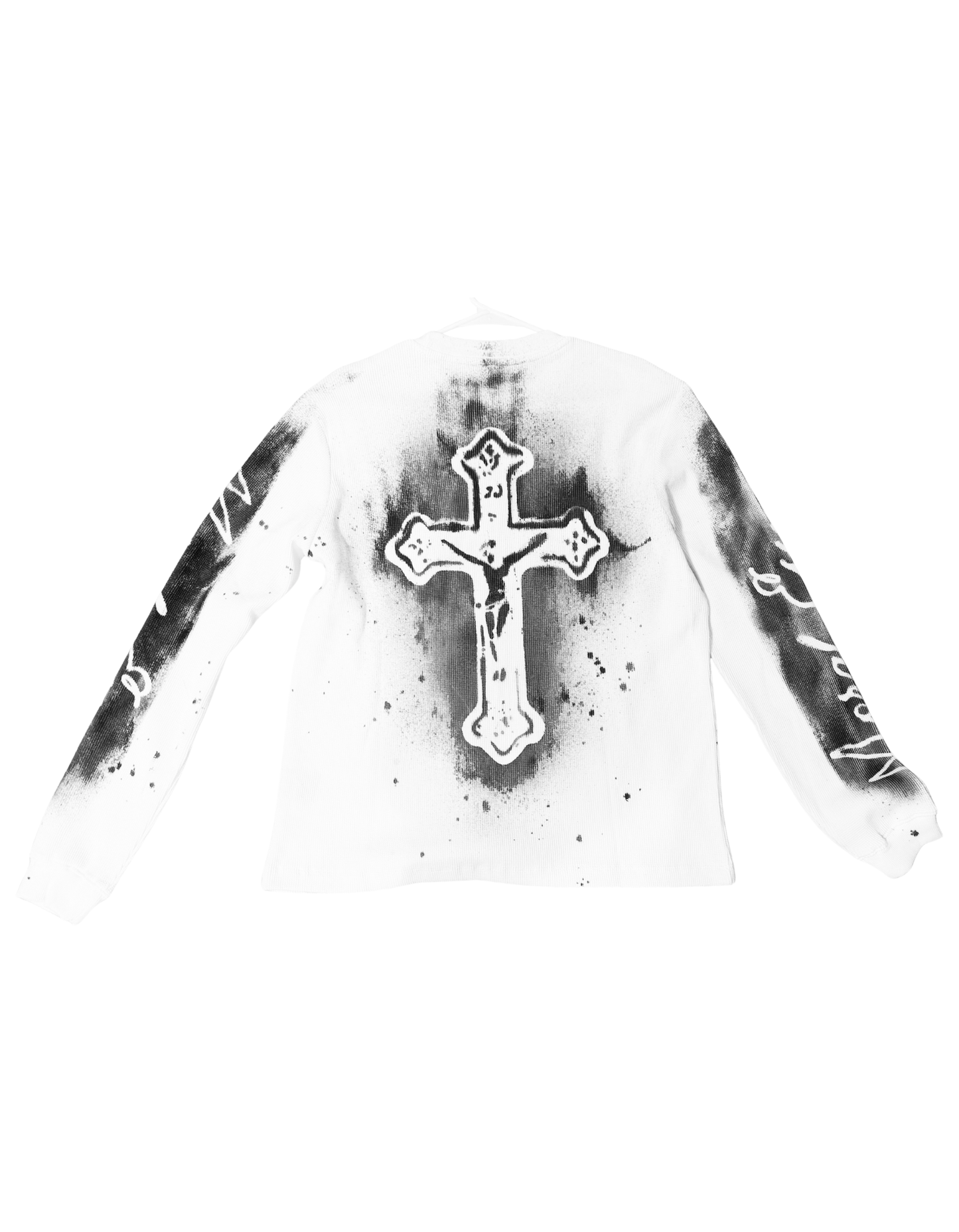 White Thermal Long Sleeve Cross fade