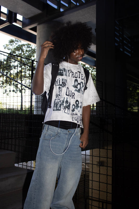 Protect Our Youth Cropped Tee M