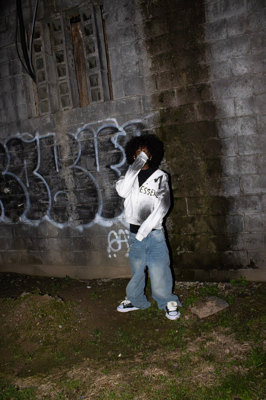 White Moral Essence Hoodie-"One Sacrifice"