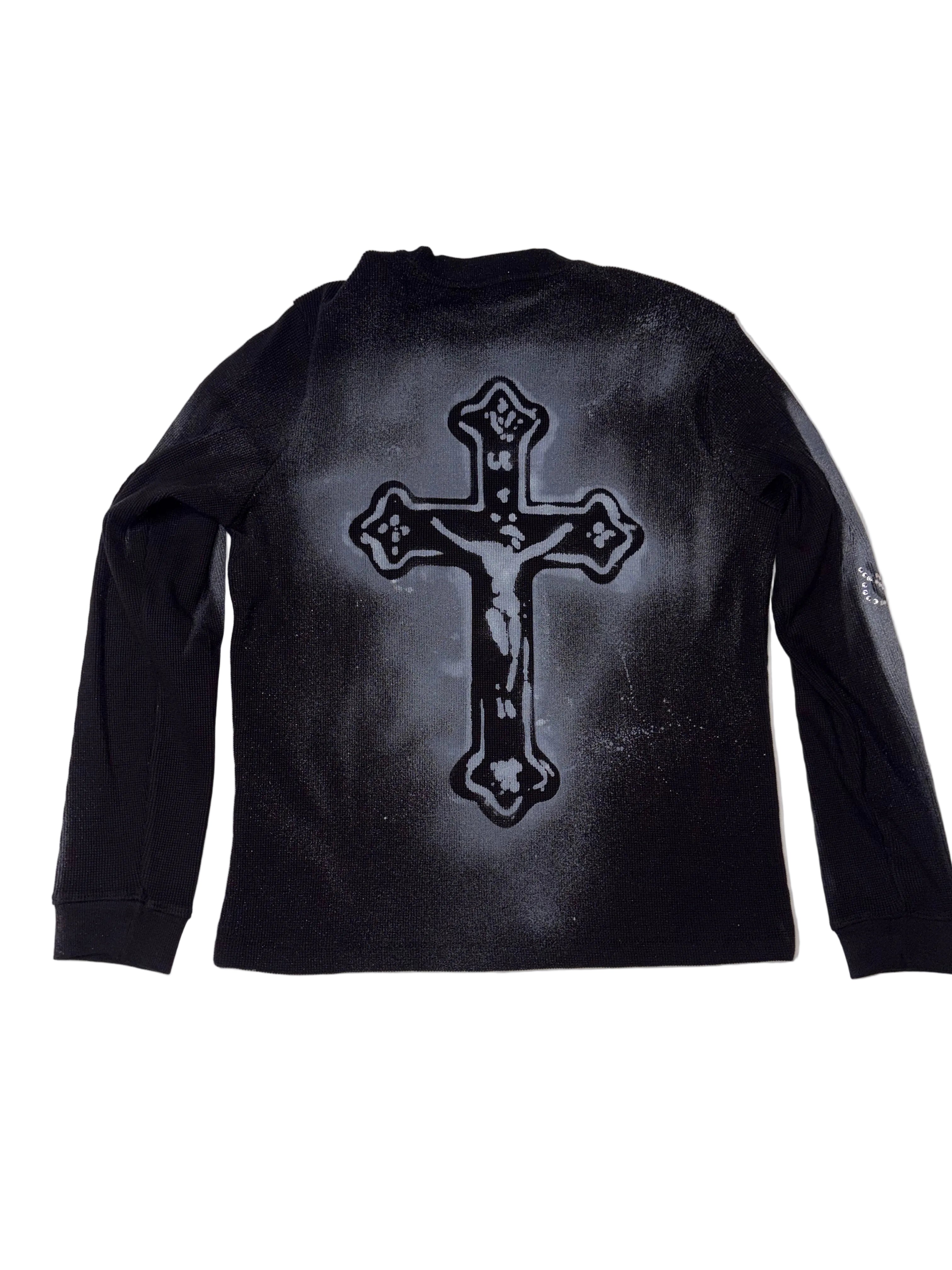 Black Thermal Long Sleeve Cross fade – Moral Essence