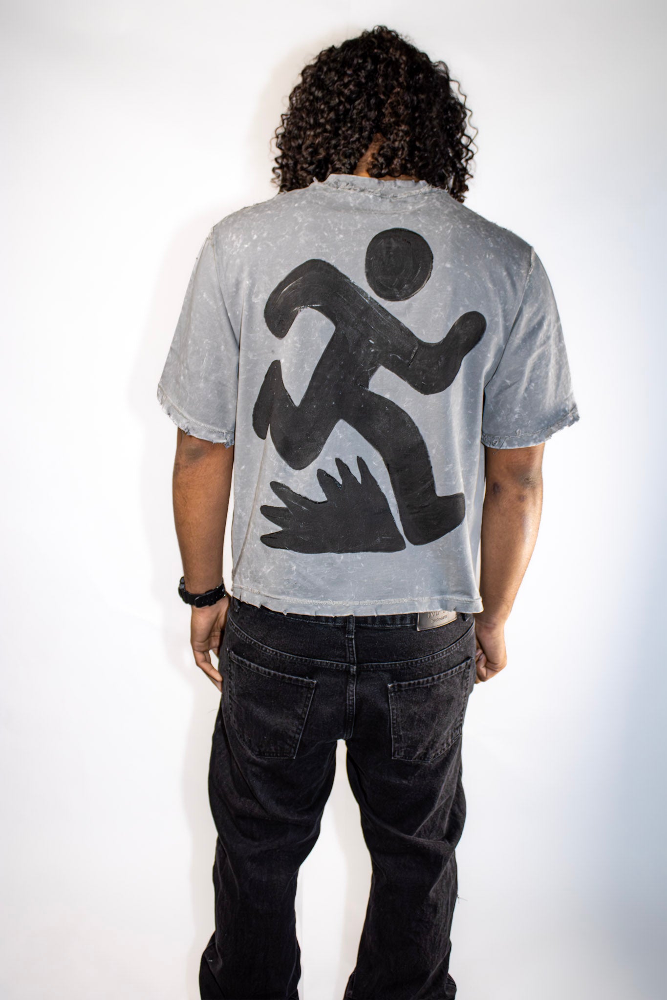 Chase God Not People Cropped Tee M
