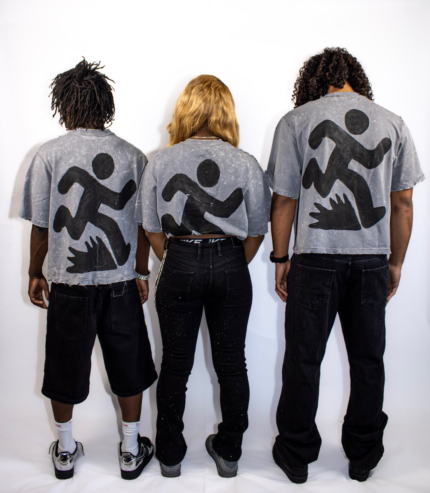 Chase God Not People Cropped Tee M