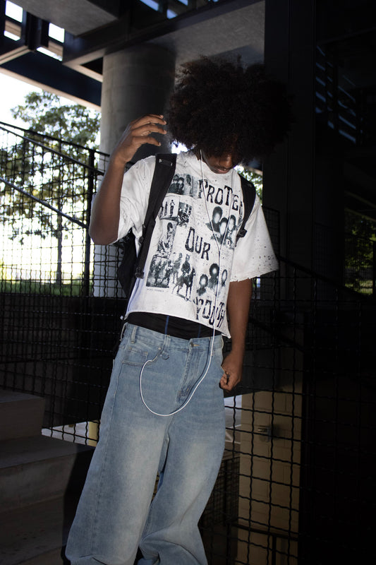 Protect Our Youth Cropped Tee M