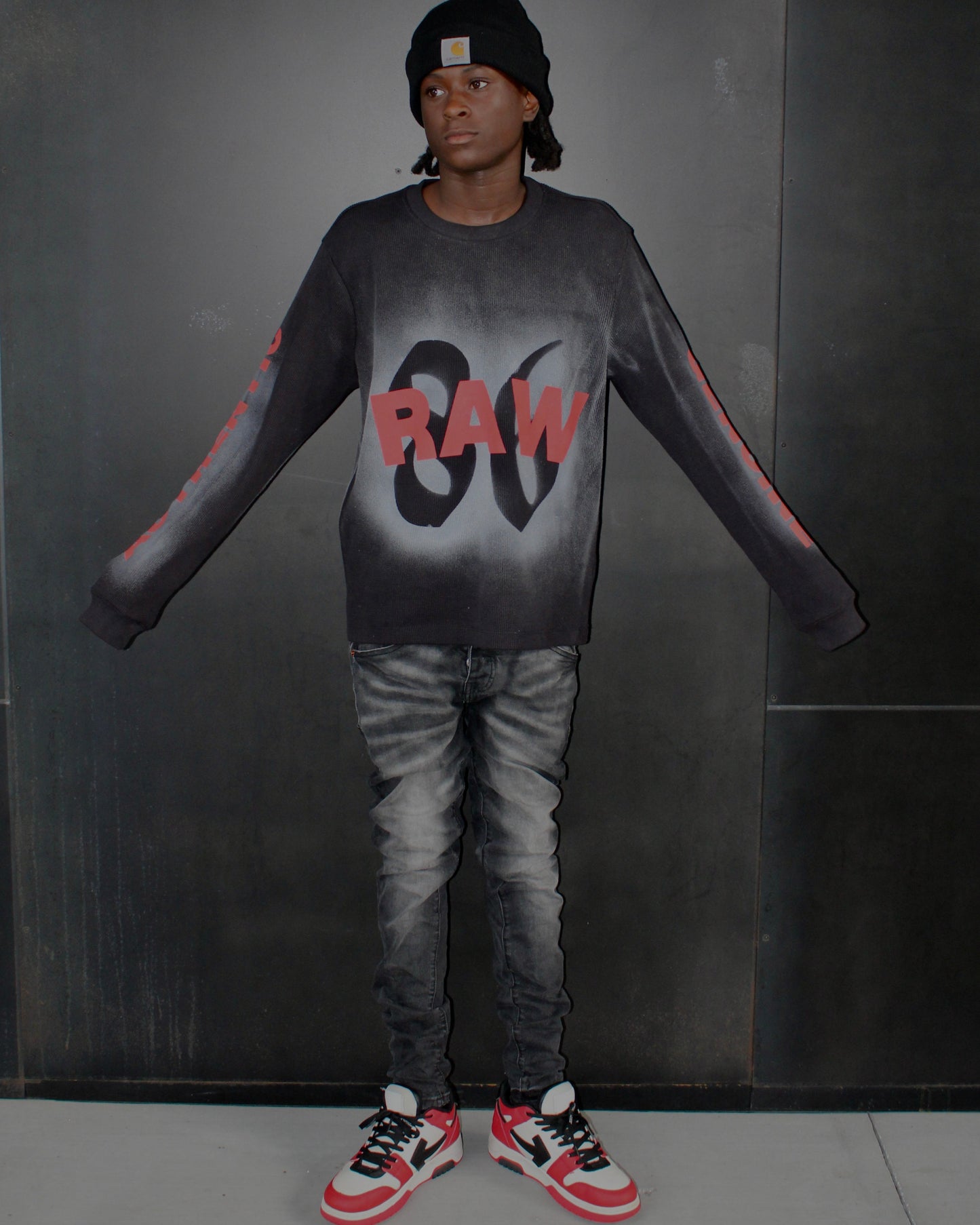 Black Thermal Long Sleeve – "RAW 86"